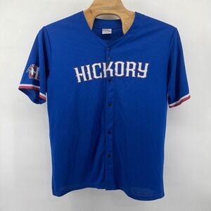 Promotional Adventures Hickory Crawdads Baseball Jersey Adult 2XL Blue Mesh #23